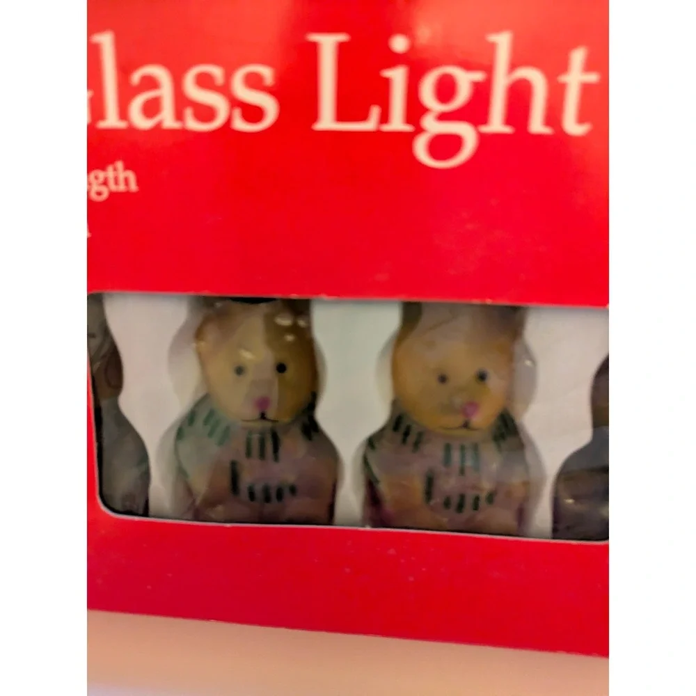Teddy Bear 10 Glass Indoor‎ Light Set - Holiday Time Indoor String Lights